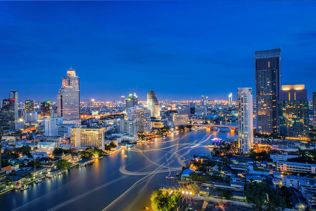 Bangkok Night View River Wallpaper