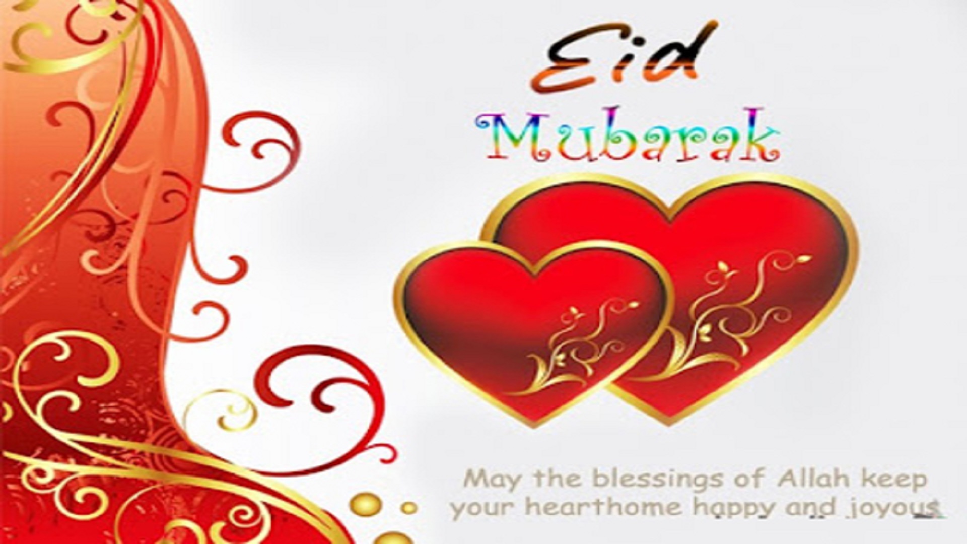 Beautiful Heart Eid Mubark Hd Free Mobile Desktop Background Pictures