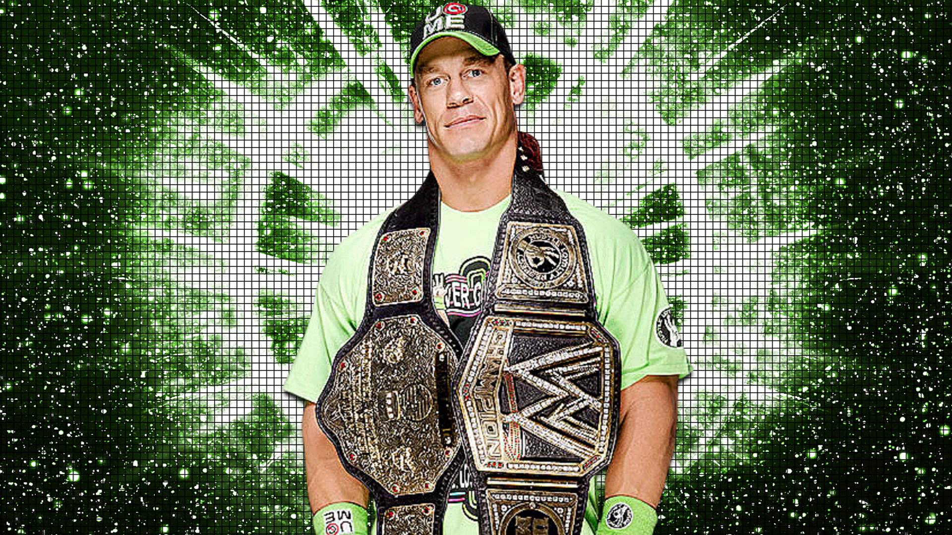 Wwe Super Star John Cena With Belts Free Download Hd Mobile Background Pictures