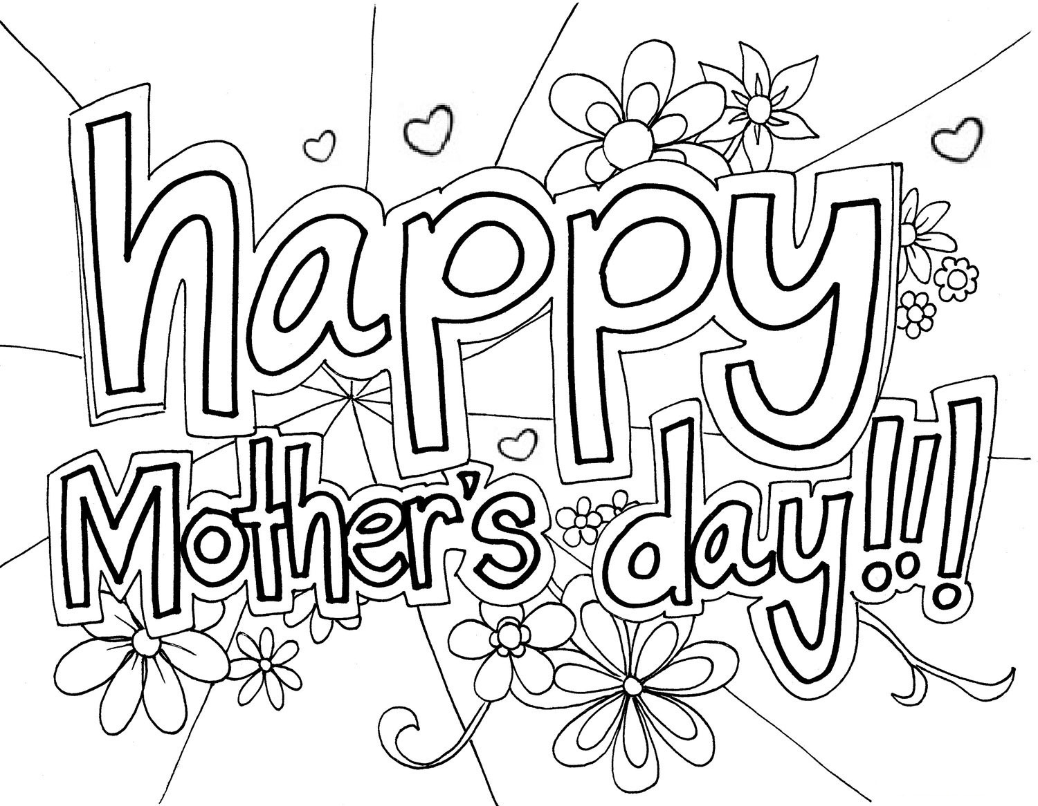 Happy Mothers Day Black And White Desktop Wallpaper Download