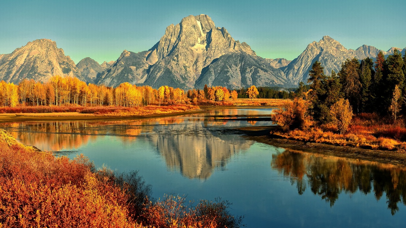 Autumn Mountain River Hd Images