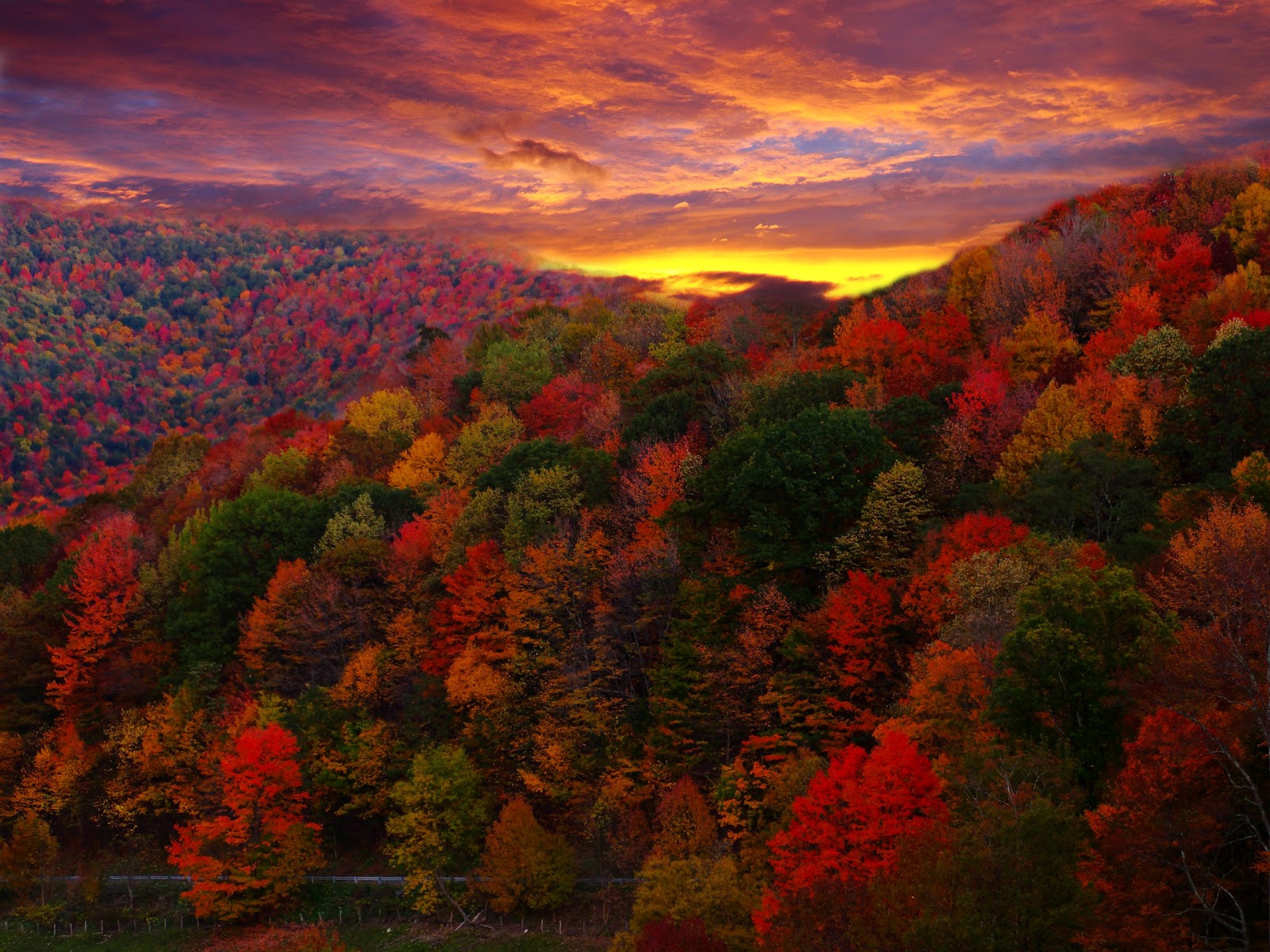 Autumn Mountain Scenes Image Wallpaper Free Download