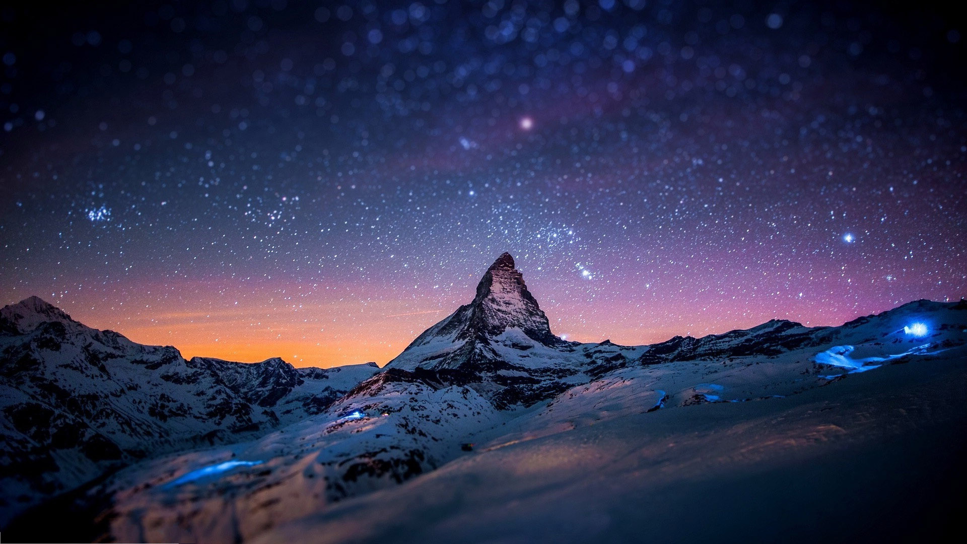 beautiful mountain in night wallpapers hd pictures