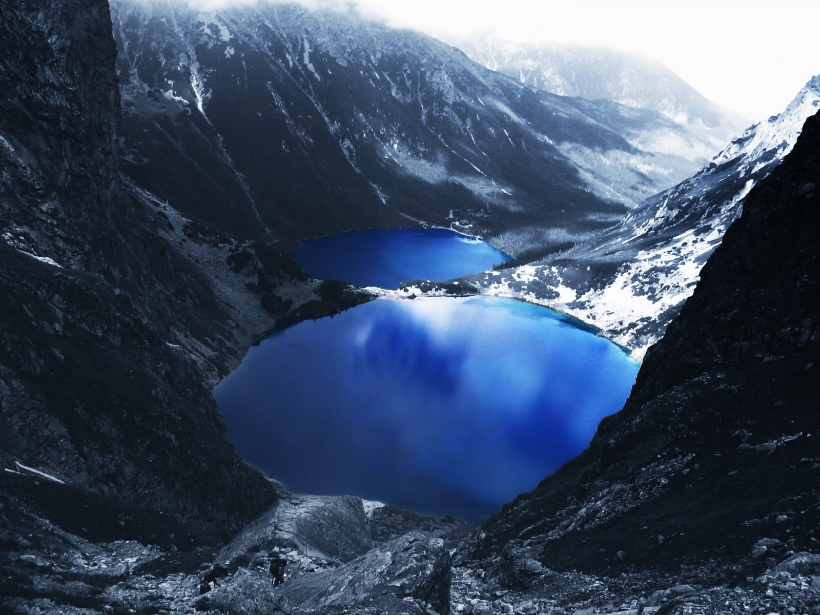 blue lake snow mountains wallpaper images picture hd views