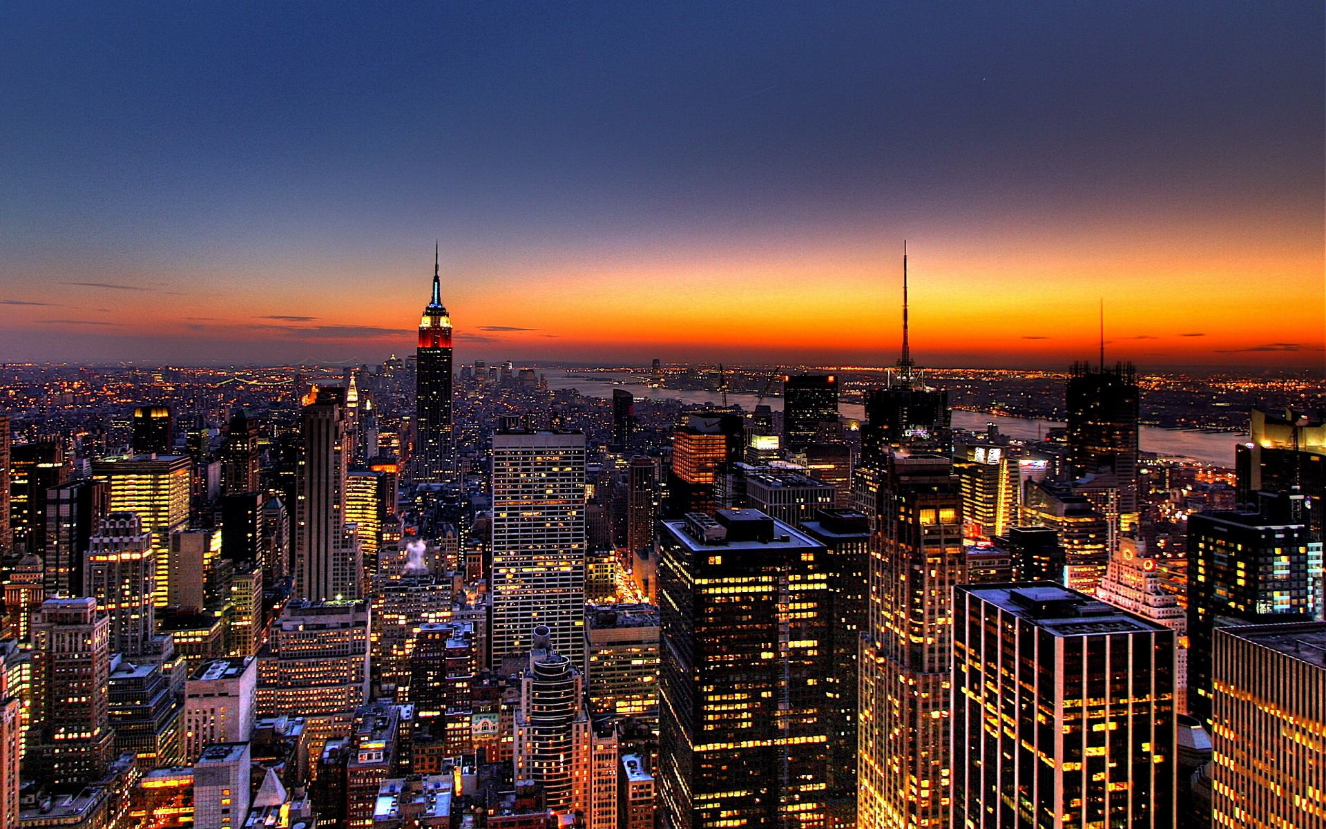 Aerial View Freedom Tower New York City Night Hd Images