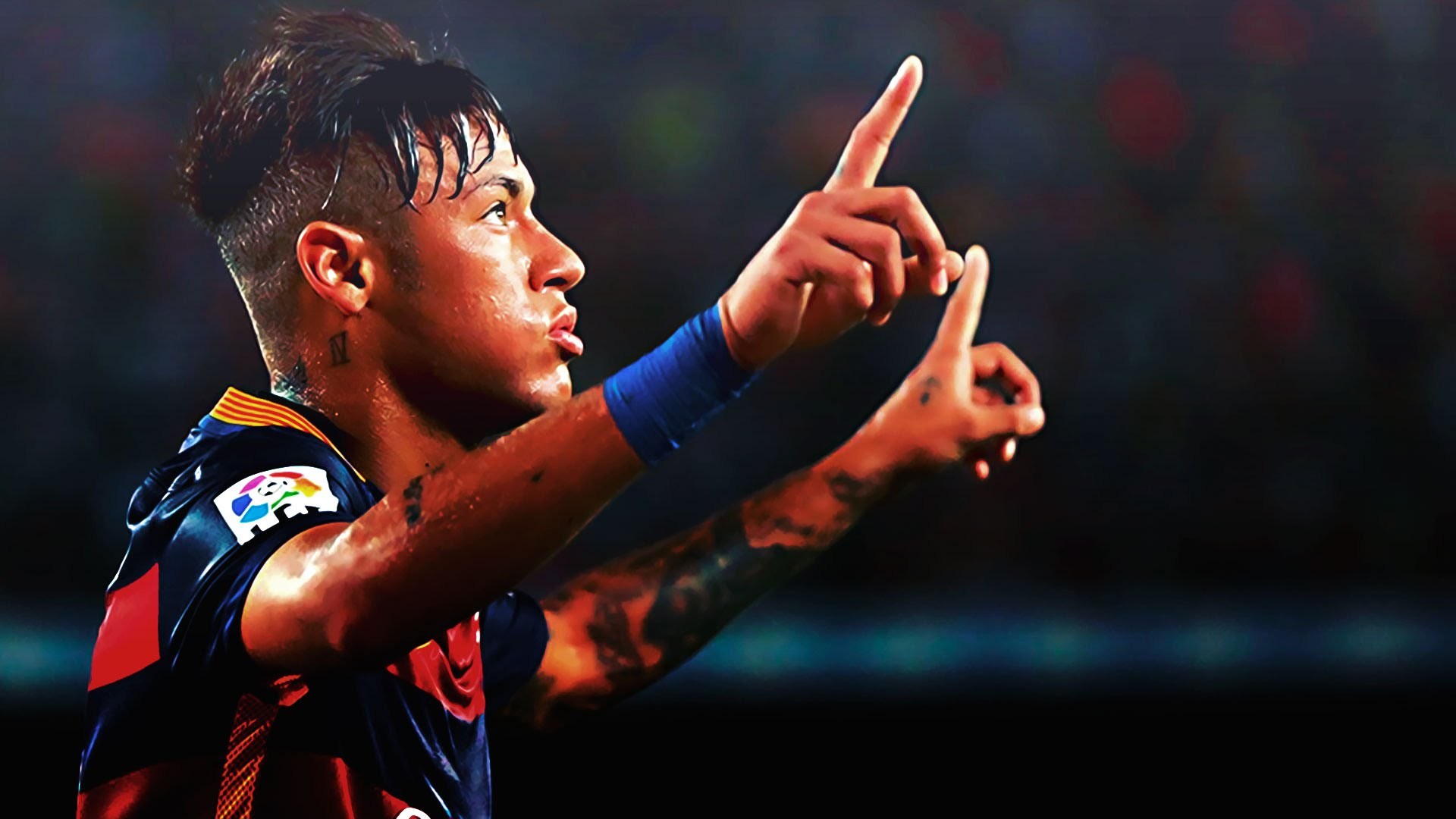 Amazing Neymar Football Player Hd Free Raise Hands Mobile Bakground Desktop Photos