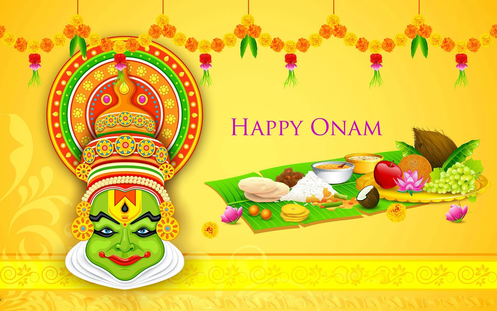 Happy Onam Wishes Gretting Cards Wallpaper