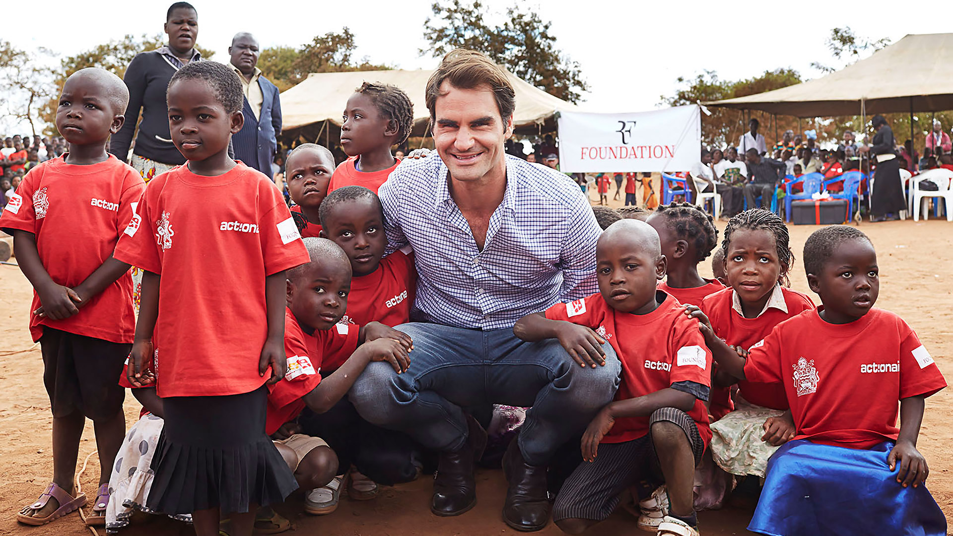 Roger Federer Foundation With Childrens Cute Sill Hd Desktop Computer Free Background Photos