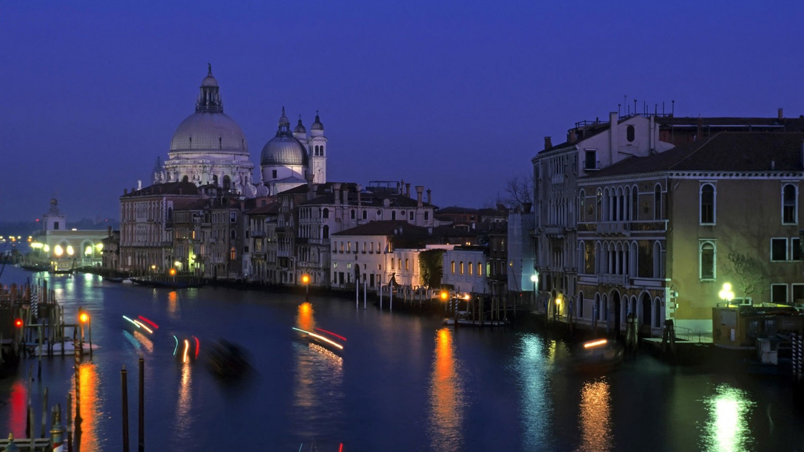Italy Venice City At Night Wallpaper Free Stock Images