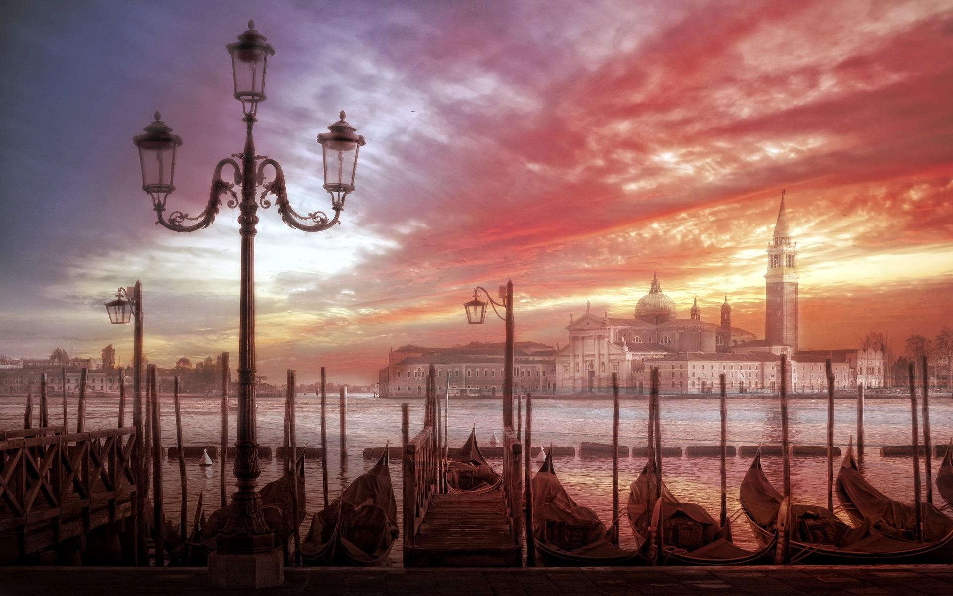 Sunset On Venice Italy Chaming Pics Download