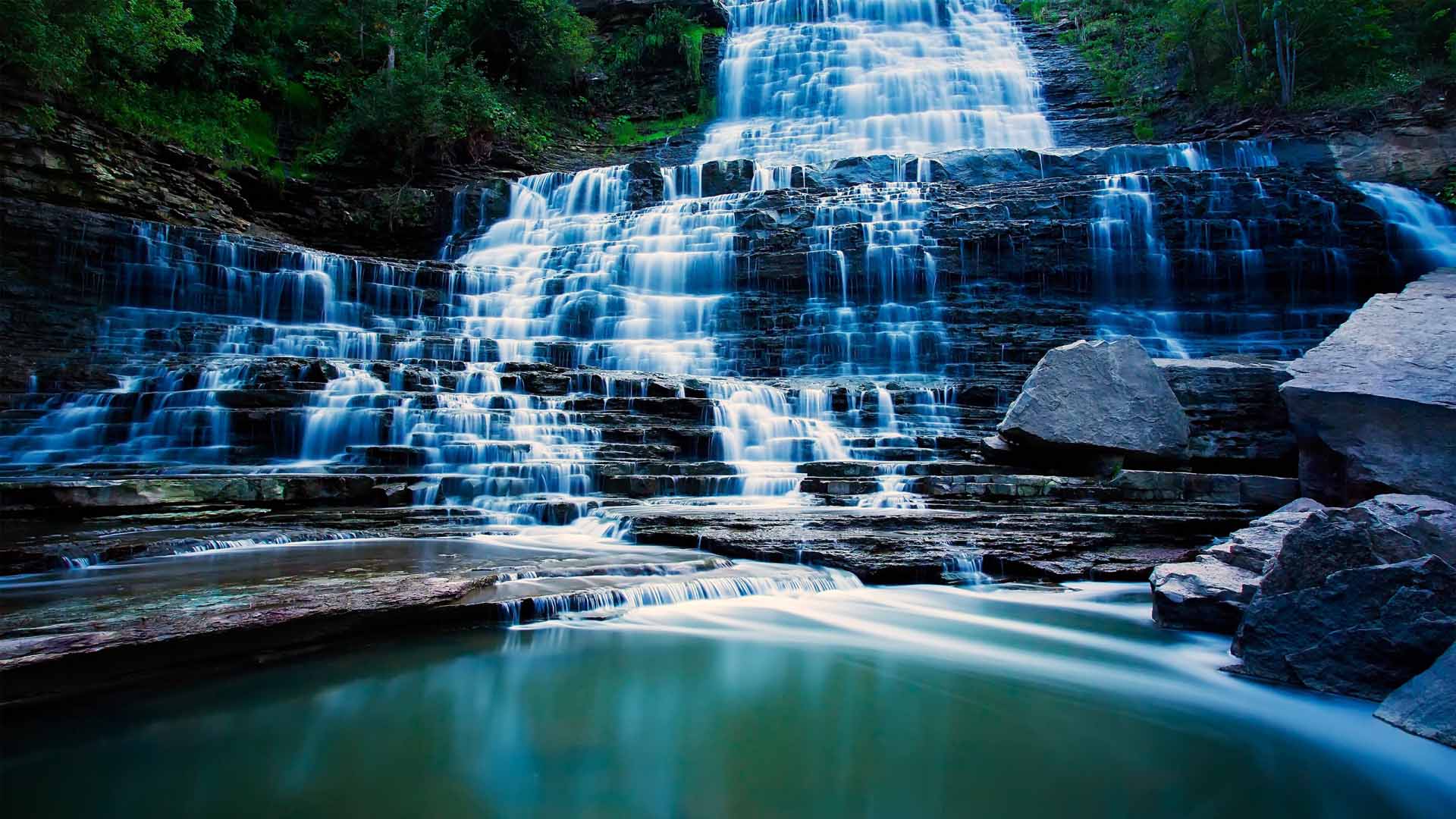 Kitekite Waterfall River Beautiful Desktop Pic Image