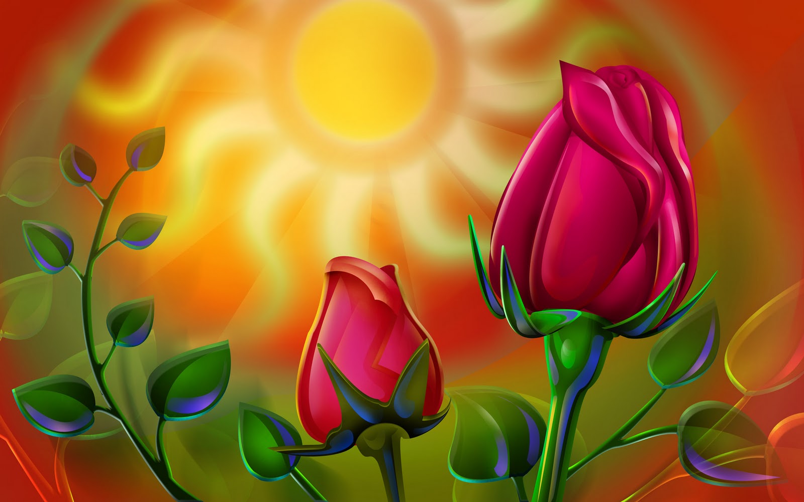 3d Rose Flower Mobile Background Wallpaper
