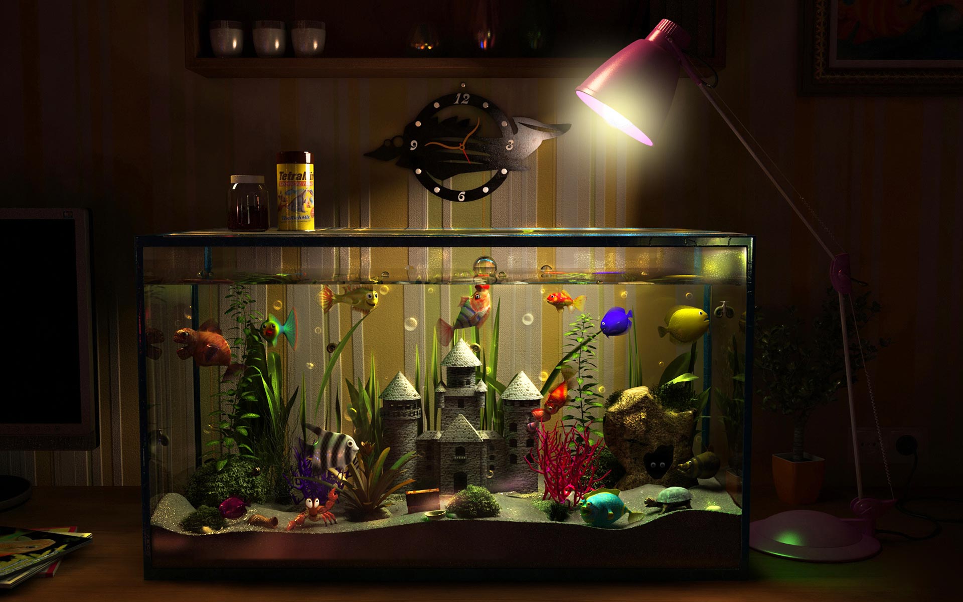 Aquarium Fish 3d Mobile Laptop Wallpapers Free Download