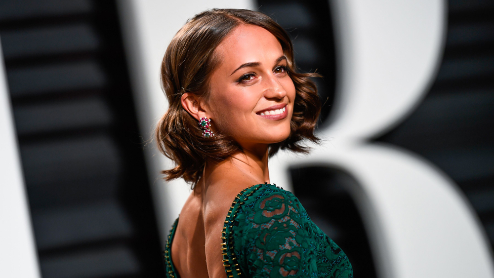 Download Alicia Vikander Smile Side Look Background Mobile Free Hd Images