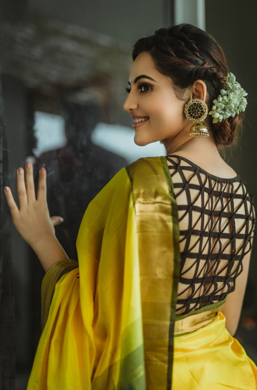 Beautiful Athulya Ravi Yellow Saree Photoshoots