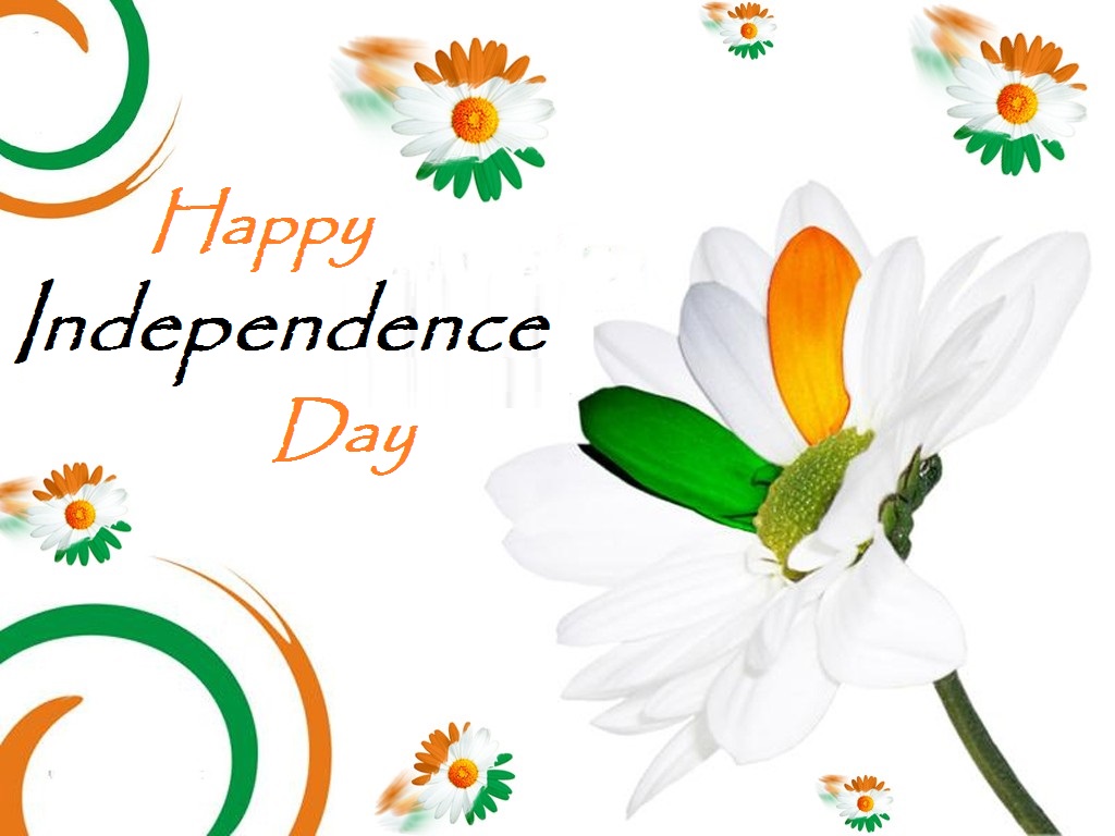 happy independence day with flower hd pic and whatsapp wishes gretting