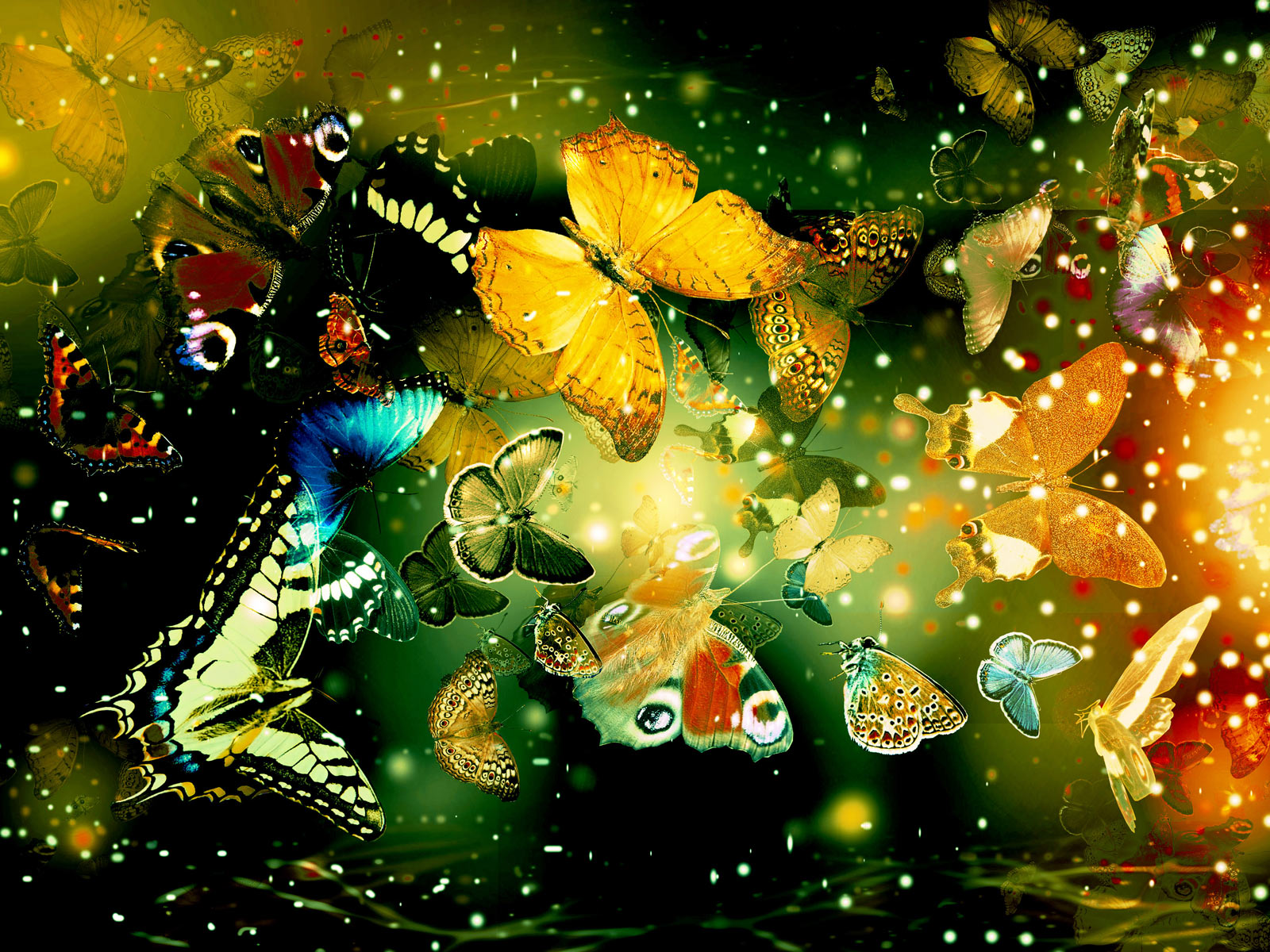 butterfly desktop wallpaper colorful cristal