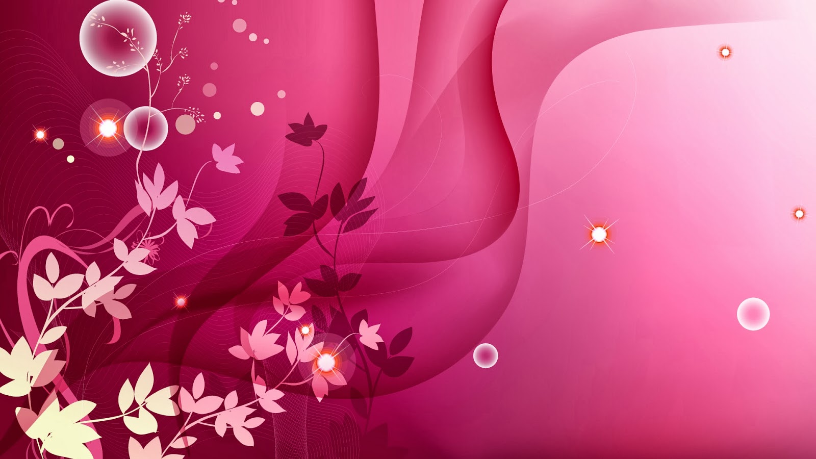 Desktop Baby Pink Wall Art Floral Wallpapers