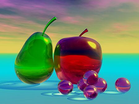 glass fruits 4k background wallpapers
