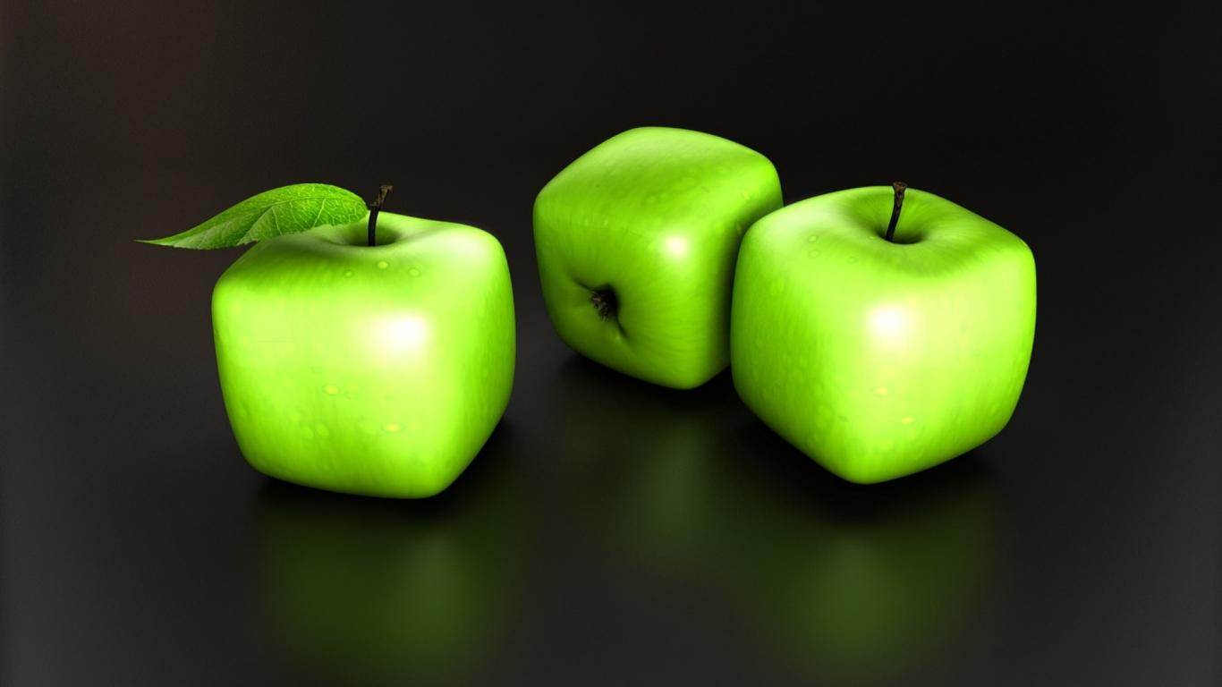Green Apple Fruits Background Wallpaper Download
