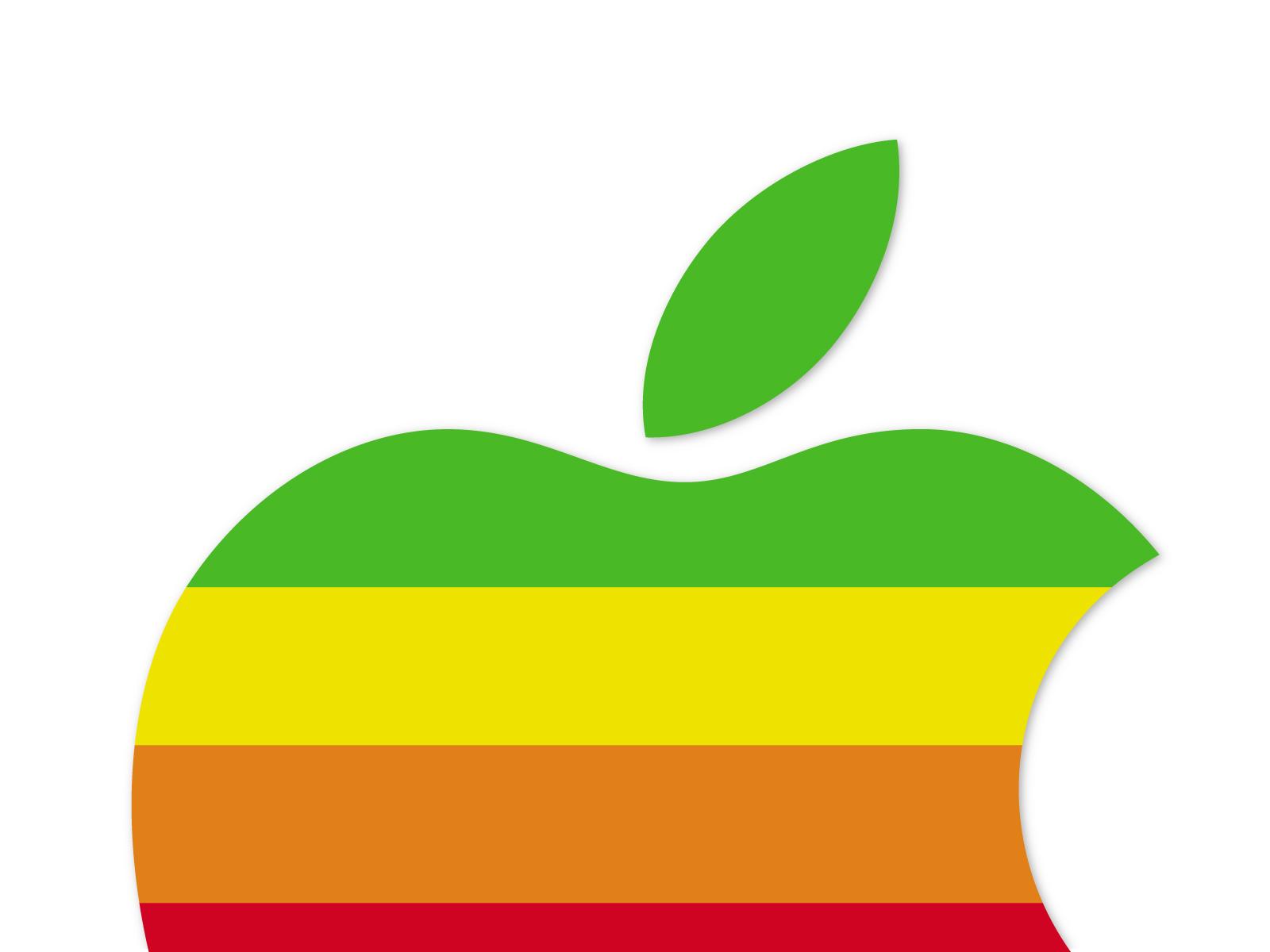 green apple fruits logo wallpaper white download