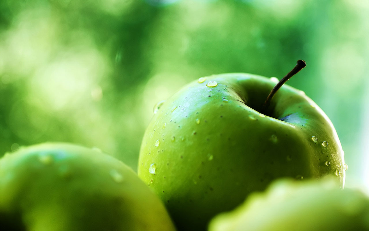 hd green apple fruits stock wallpaper download
