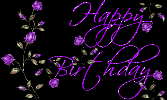 Awesome Happy Birthday Gif Glittering Roses Wallpapers