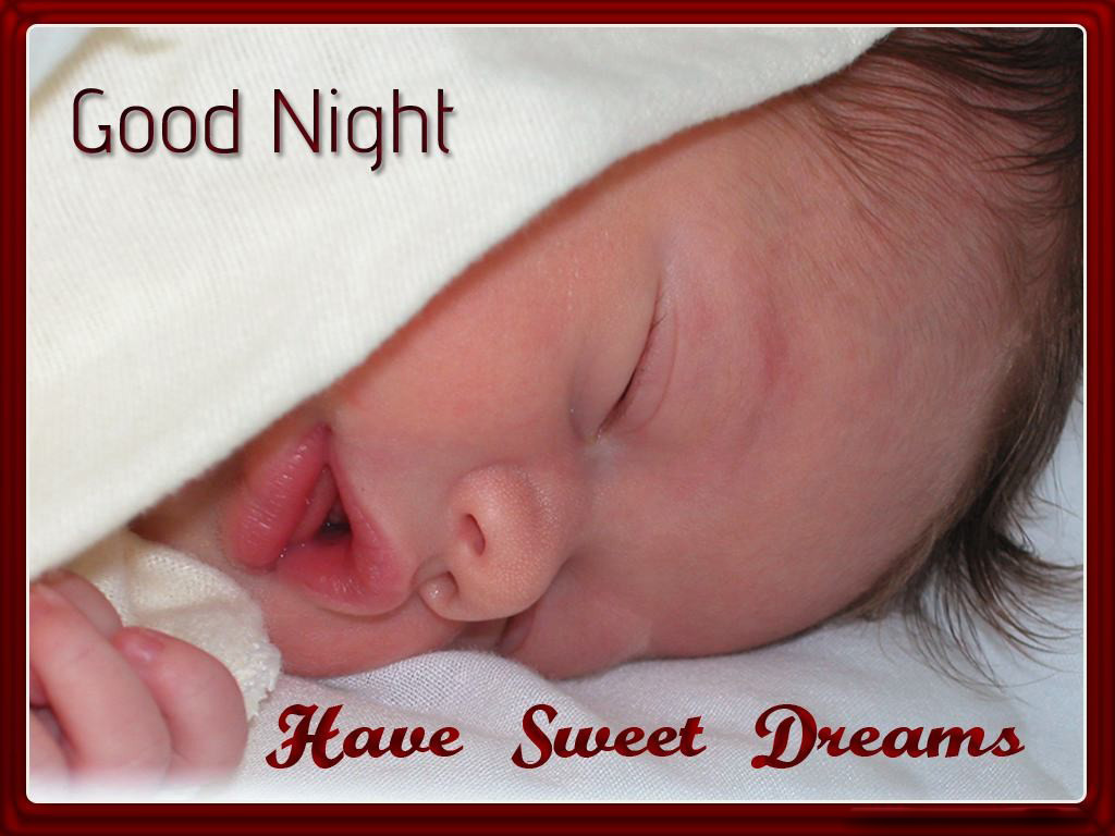 Cute Baby Good Night Wallpaper Free Download