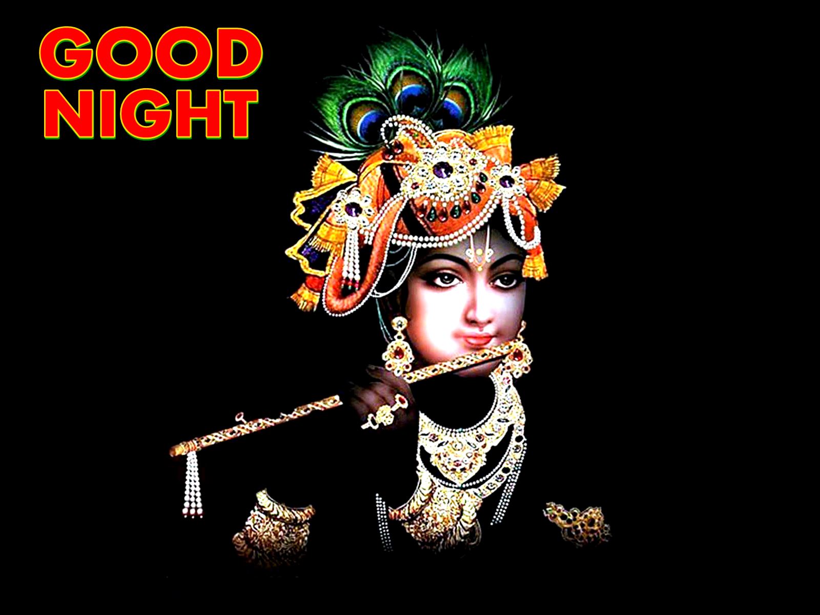Good Night Beautiful Krishna Pics HD Wallpaper