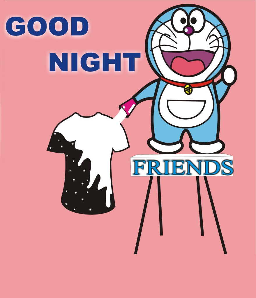 Good Night Friend Doremon Funny Wallpaper