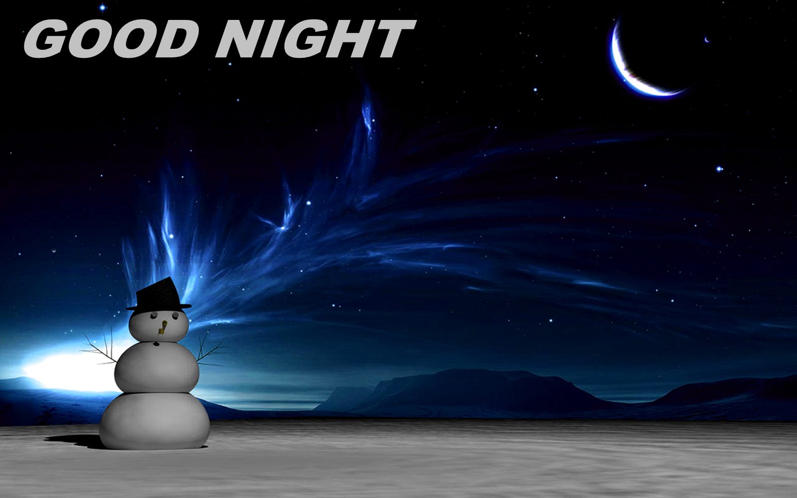 Good Night Snowmen HD Wallpaper