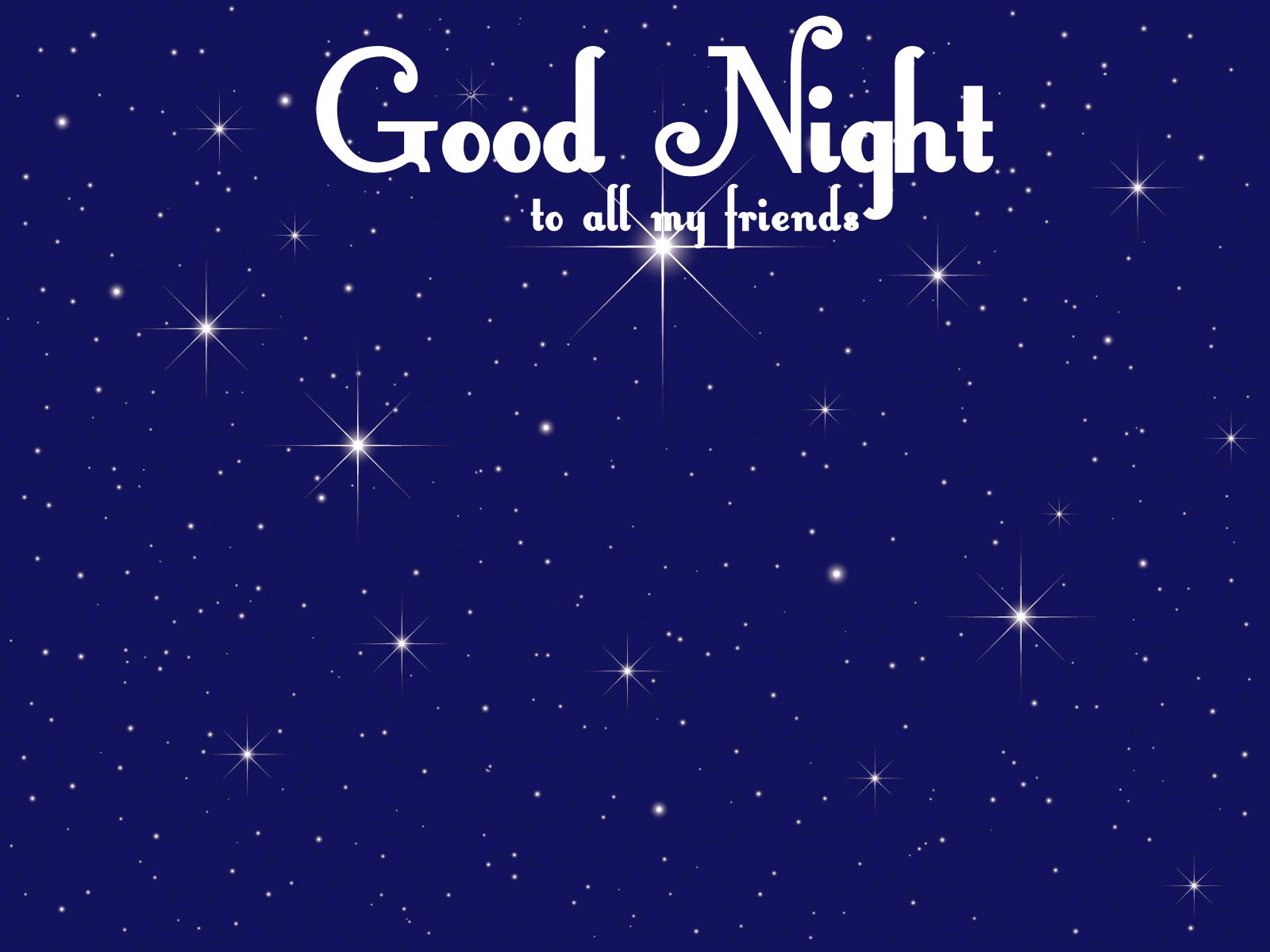 Good Night Stars Background Wallpaper