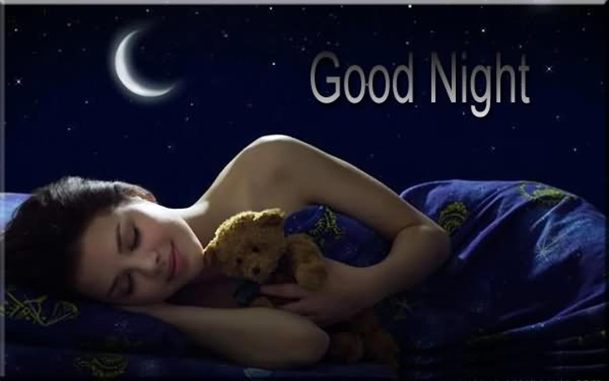 good night cute girls sleep
