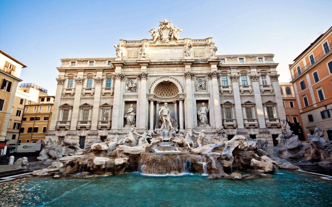trevi fountain building images photos picture wallpaper download