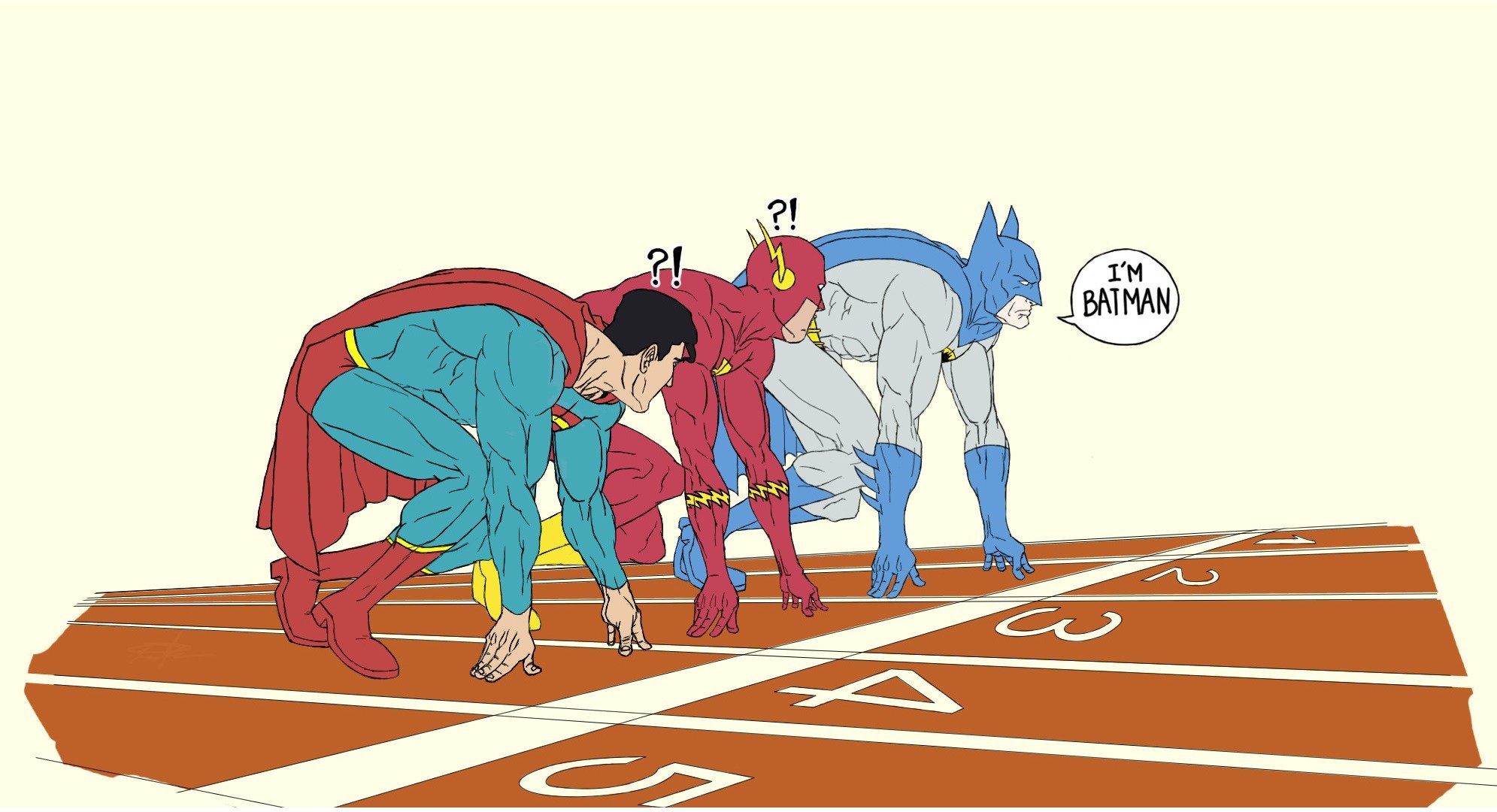Batman Superman Fun Art Race Free Awesome Image For Mobile