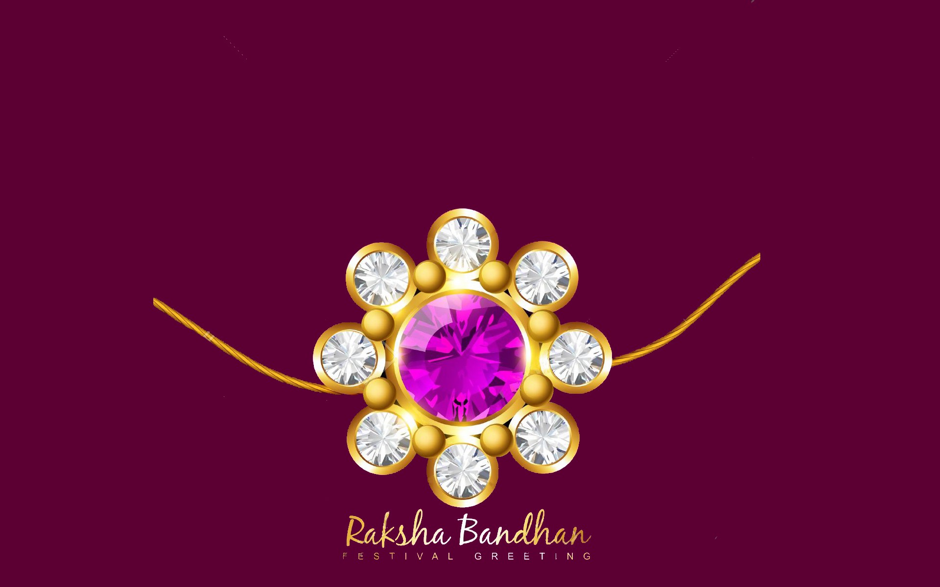 Beautiful Diamond Rakhi Rakshabandhan Mobile Desktop Free Hd Wallpaper