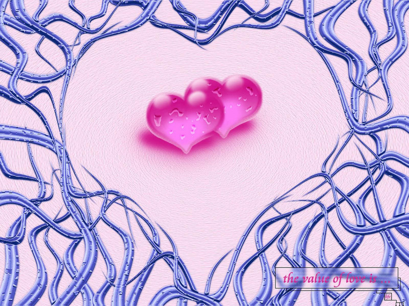 Beautiful Love Pink Heart Mobile Desktop Free Hd Wallpaper