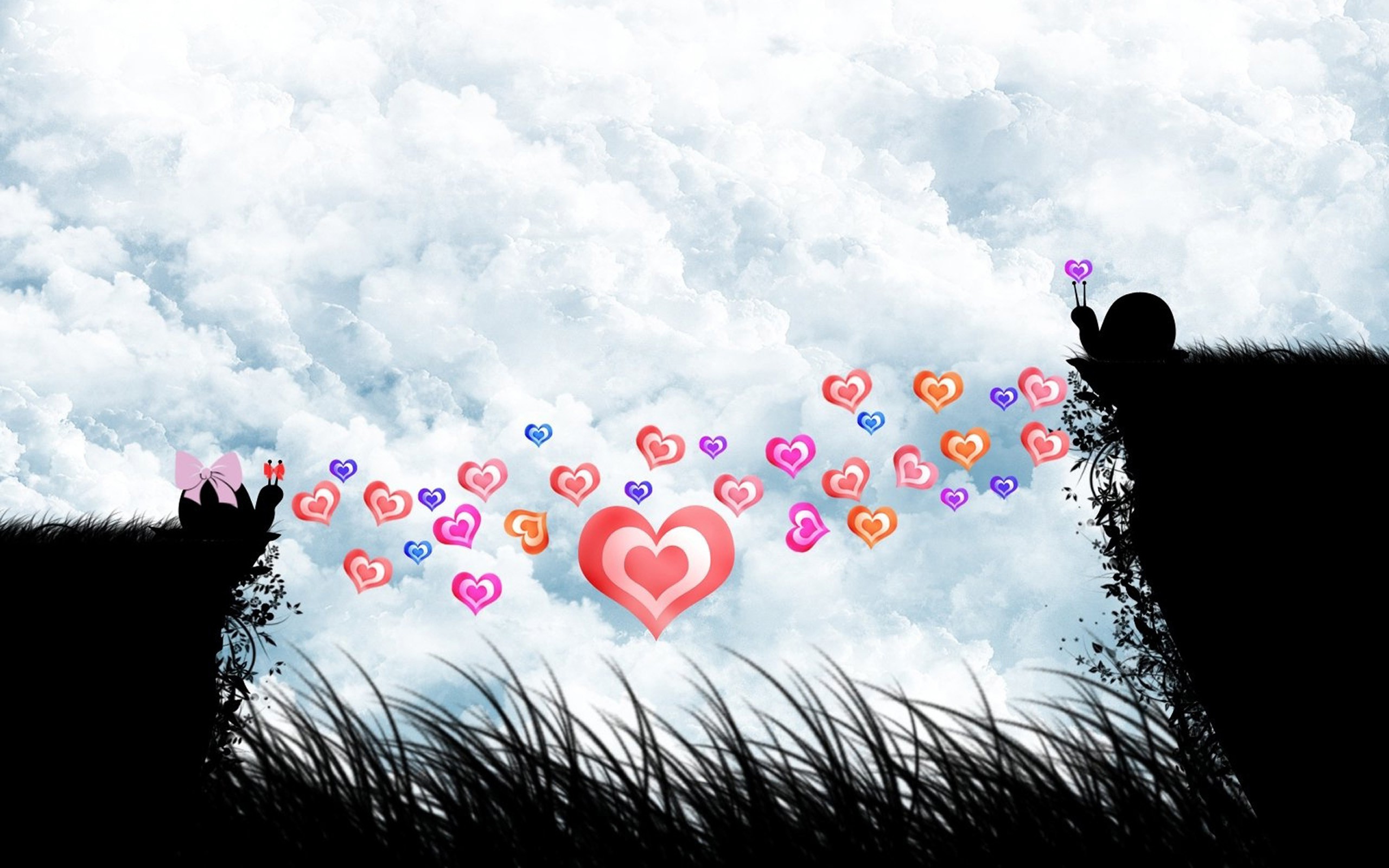 colored heart joy of love mobile desktop free hd wallpaper