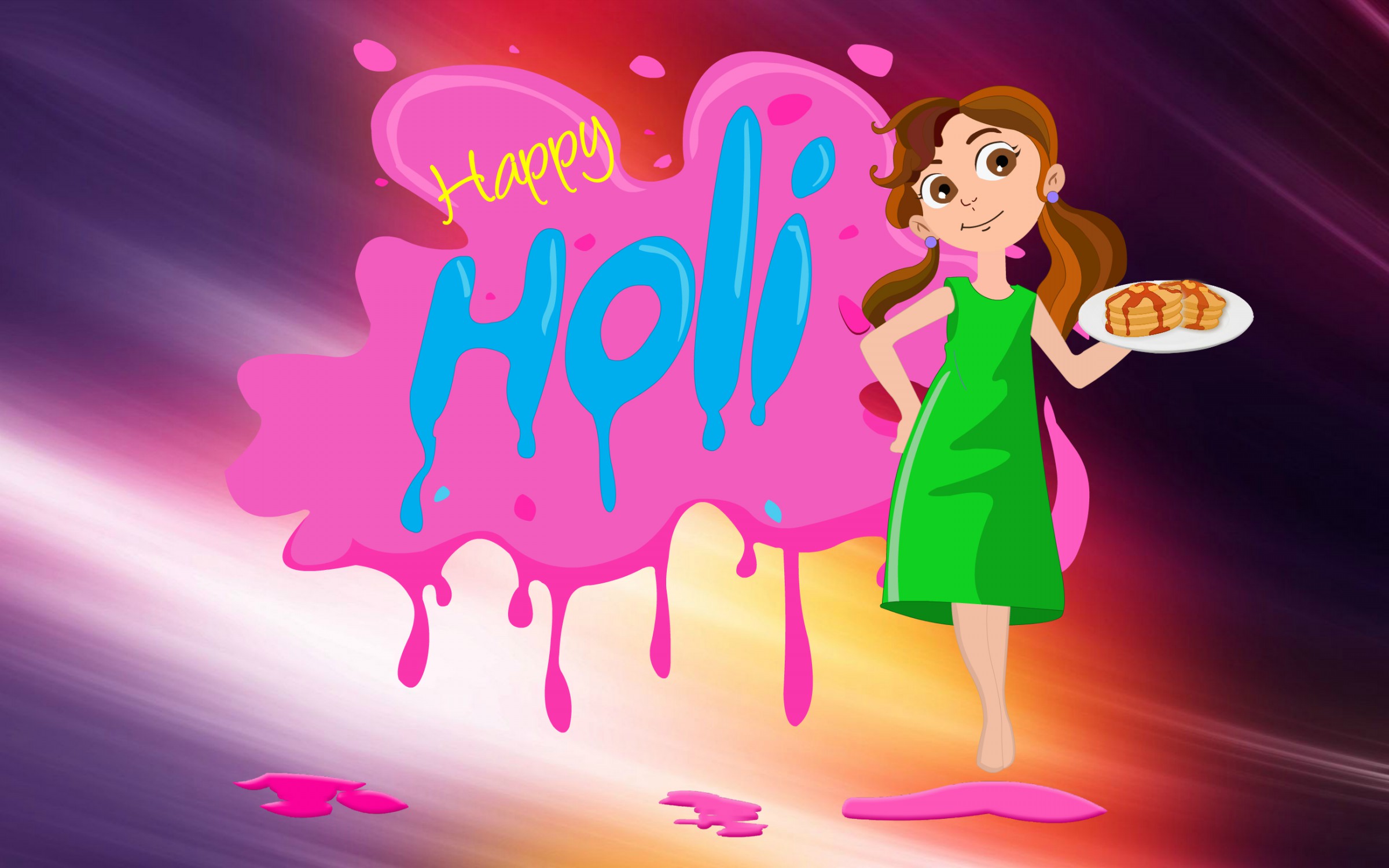 colorful happy holi free awesome image for mobile