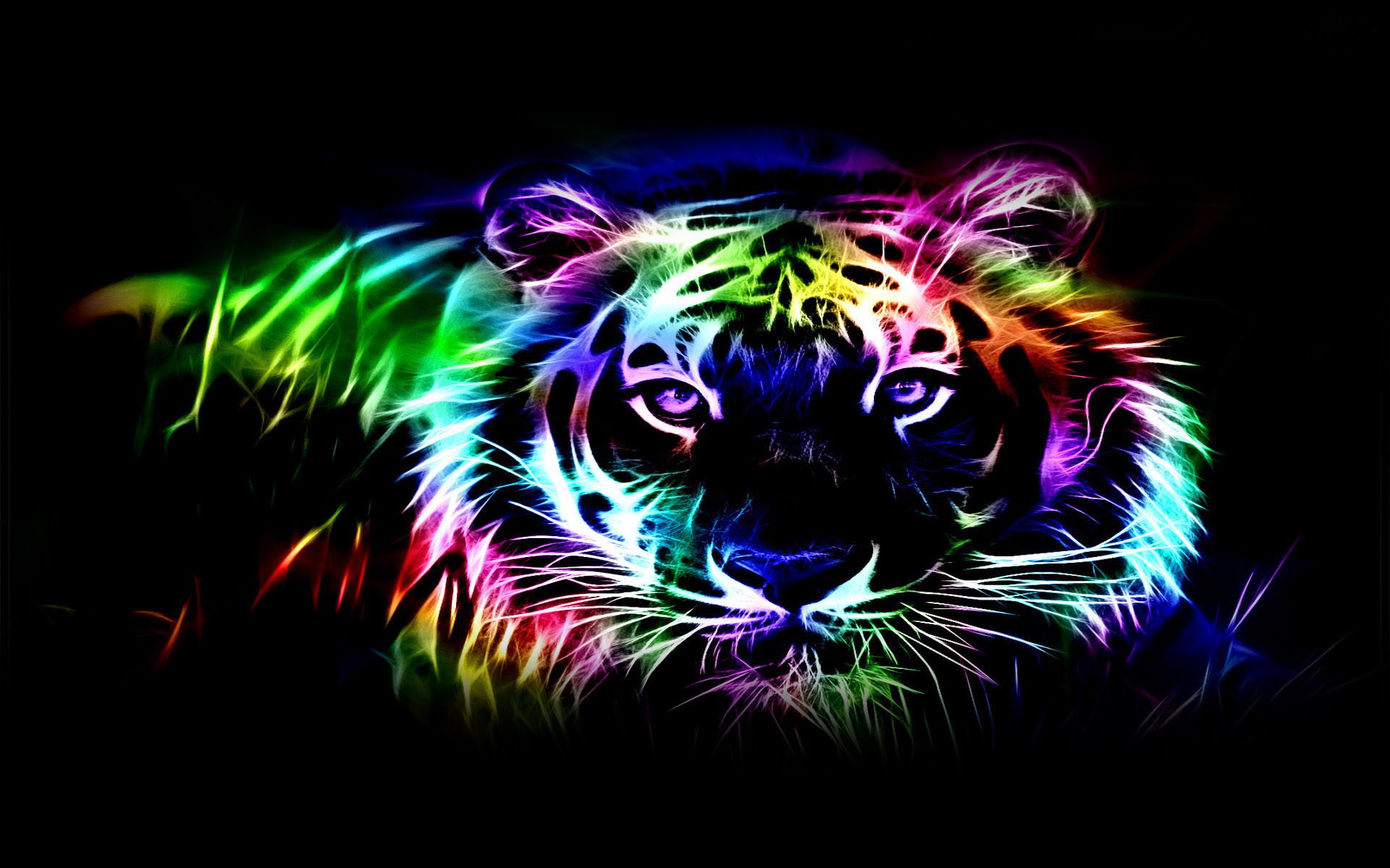 Colorful Tiger Creative Free Awesome Image For Mobile
