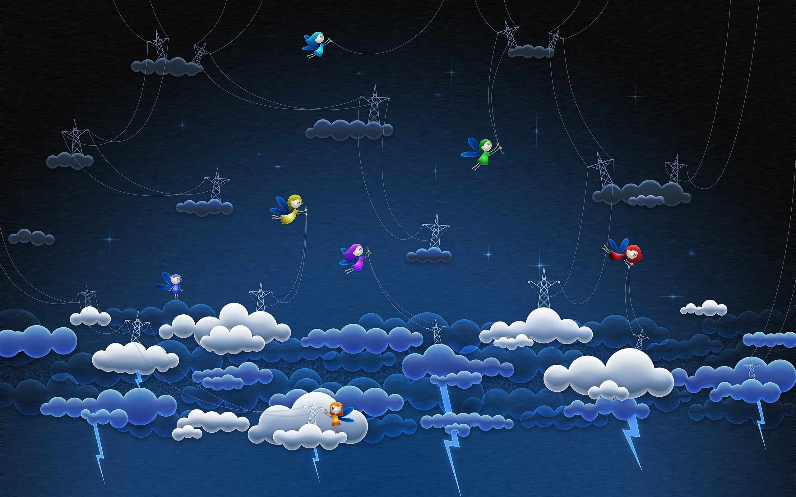 drawn clouds vector pattern mobile desktop free hd wallpaper