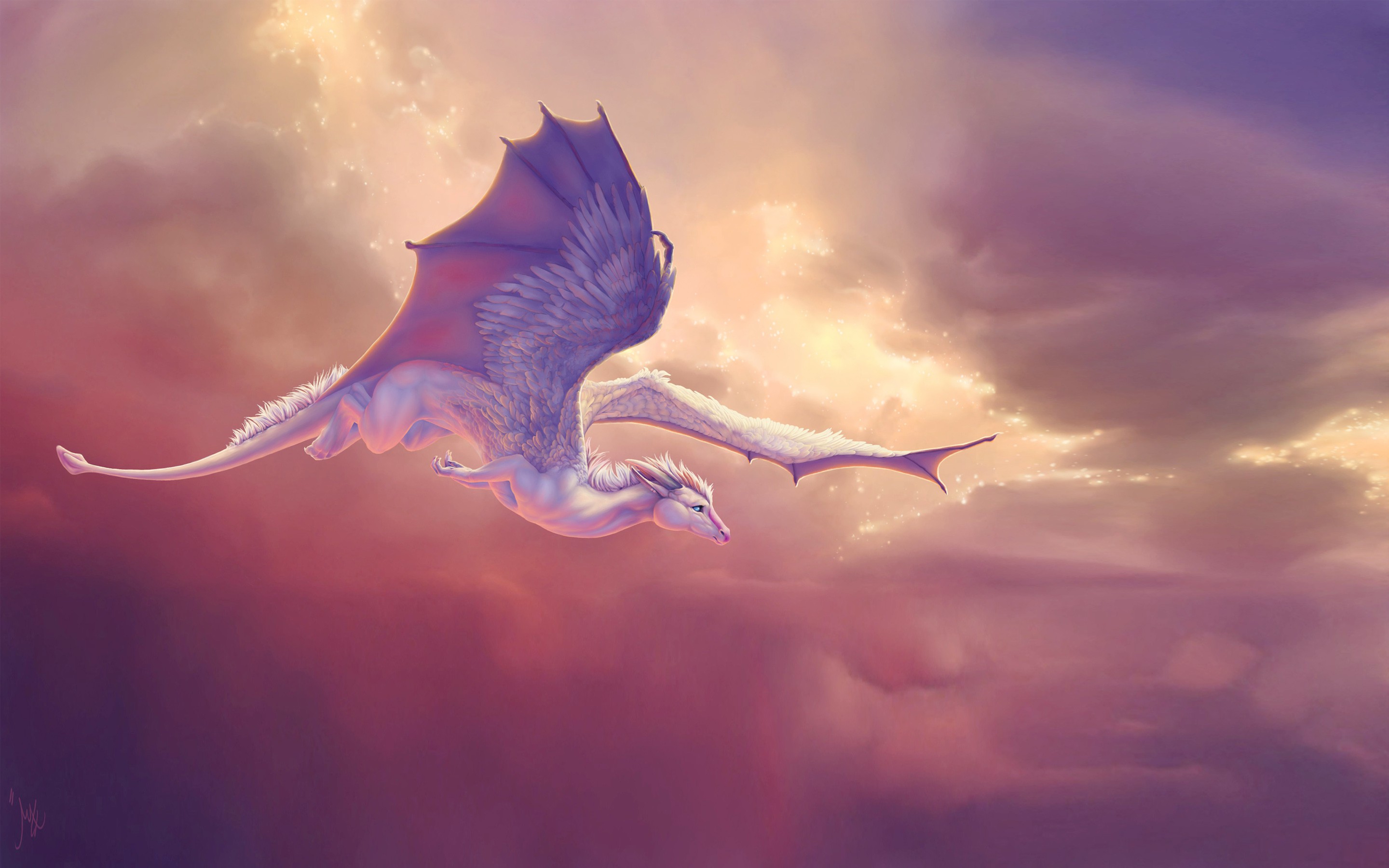Flying Pegasus Dragon Horse Mobile Desktop Free Hd Wallpaper