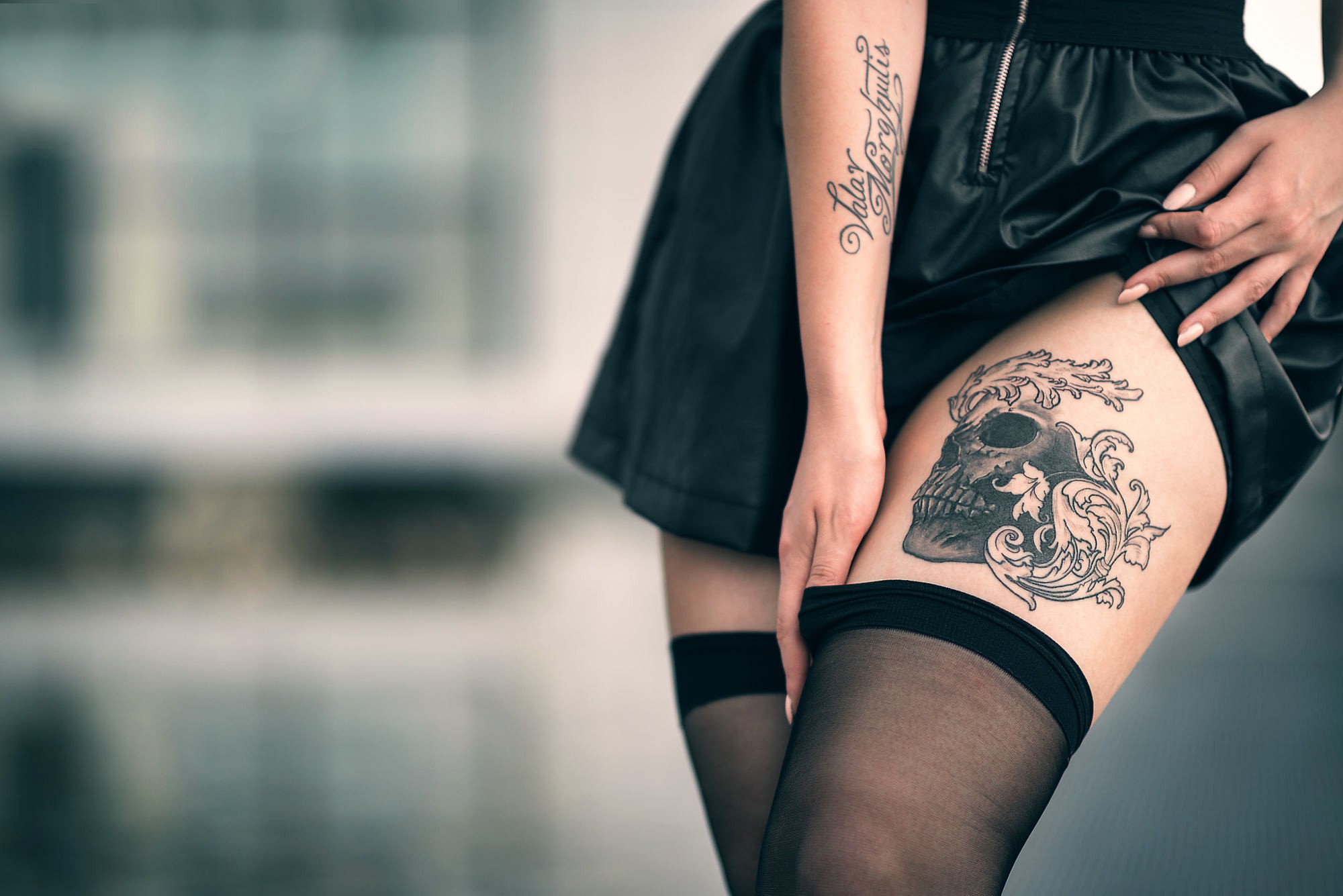 girl leg tattoo stockings free awesome image for mobile