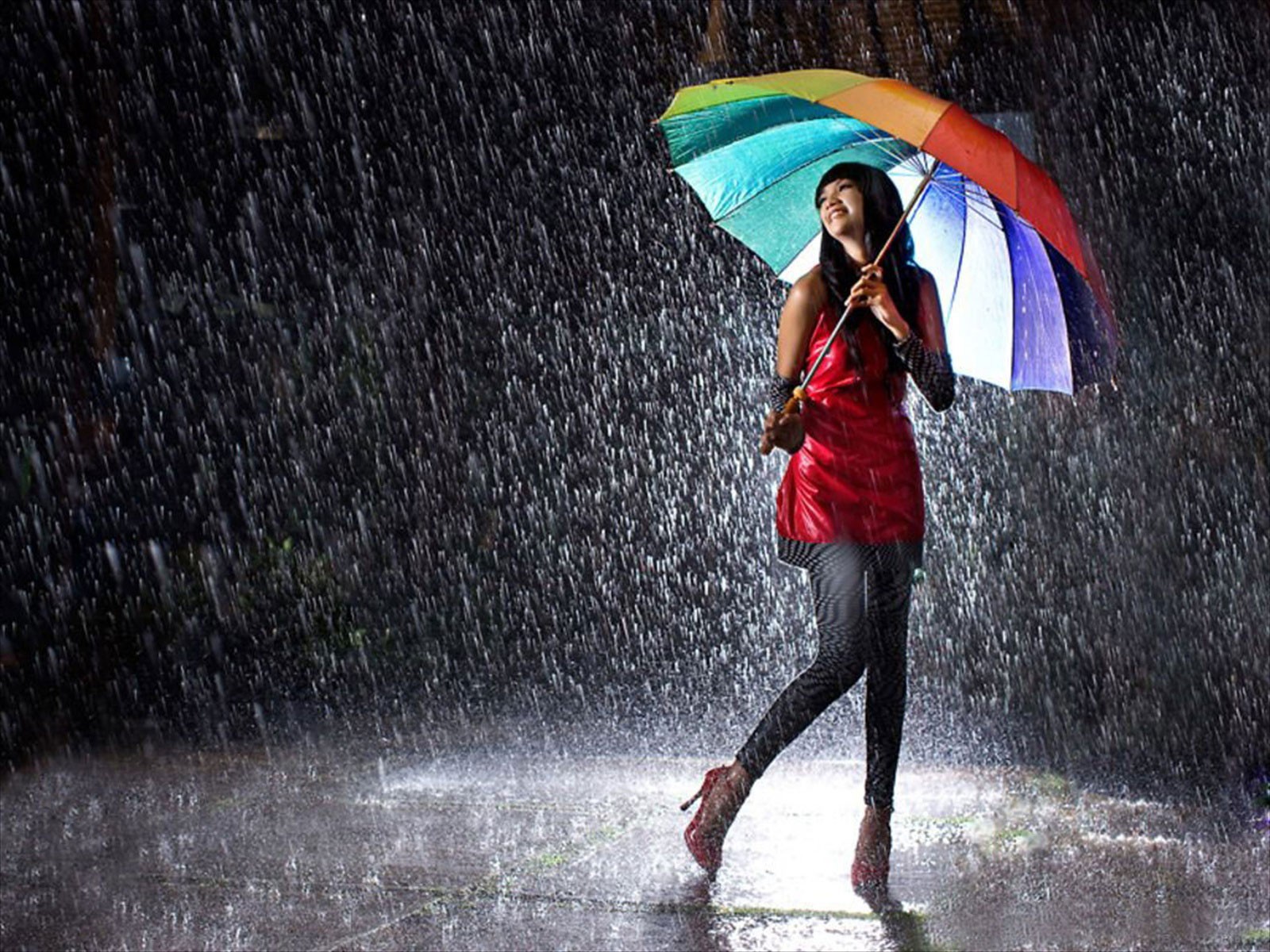 Girl With Umbrella Mobile Desktop Free Hd Wallpaper