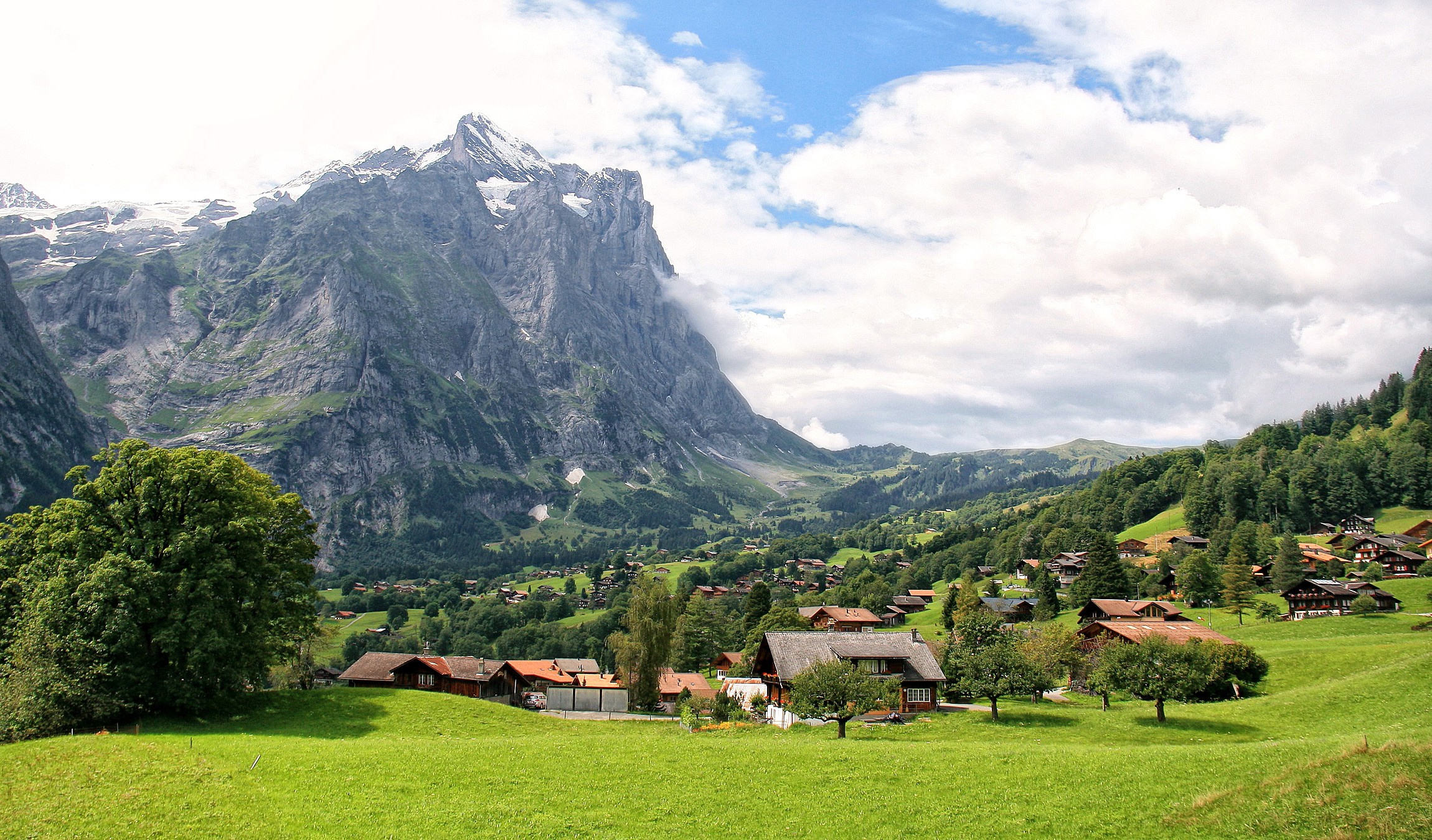 Grindelwald Switzerland Mountains Mobile Desktop Free Hd Wallpaper