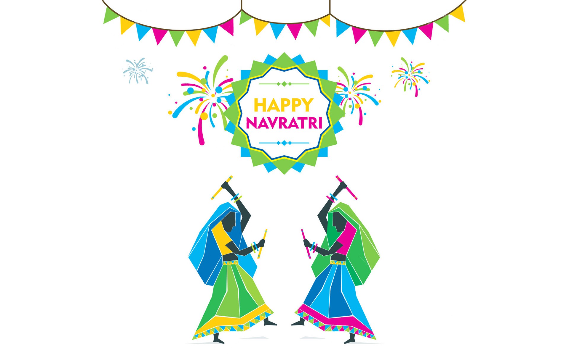 happy navratri dancing garba design vector free awesome image for mobile