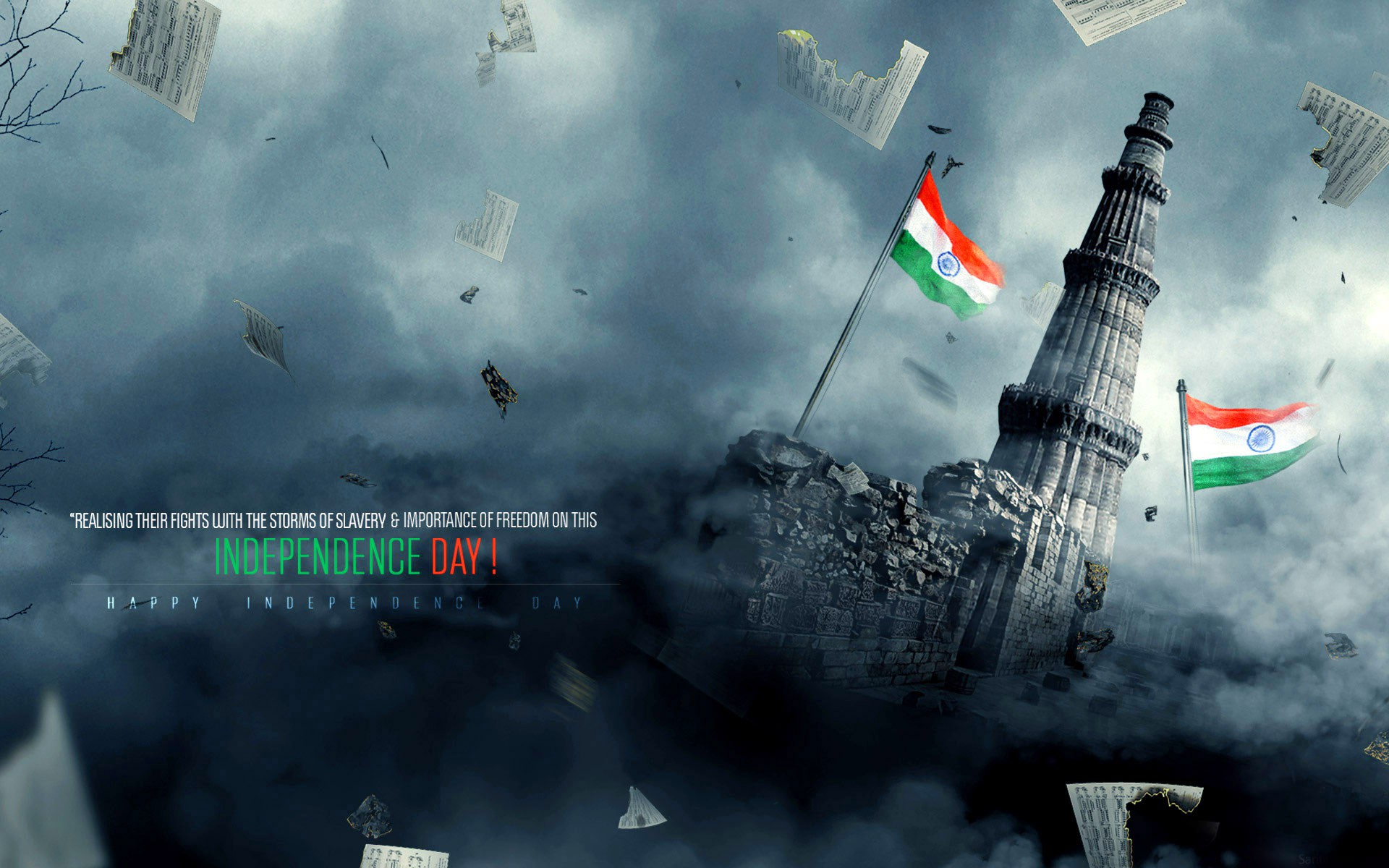 Independence Day Of India Wide Mobile Desktop Free Hd Wallpaper