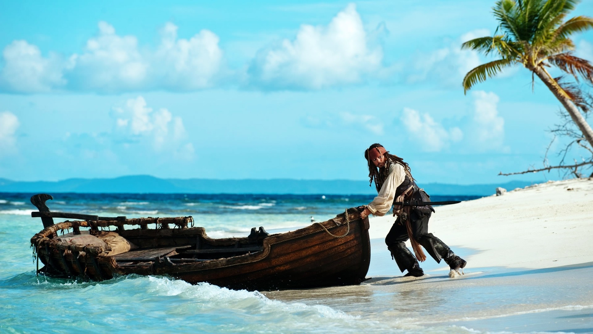 Jack Sparrow With Boat Free Awesome Image For Mobile
