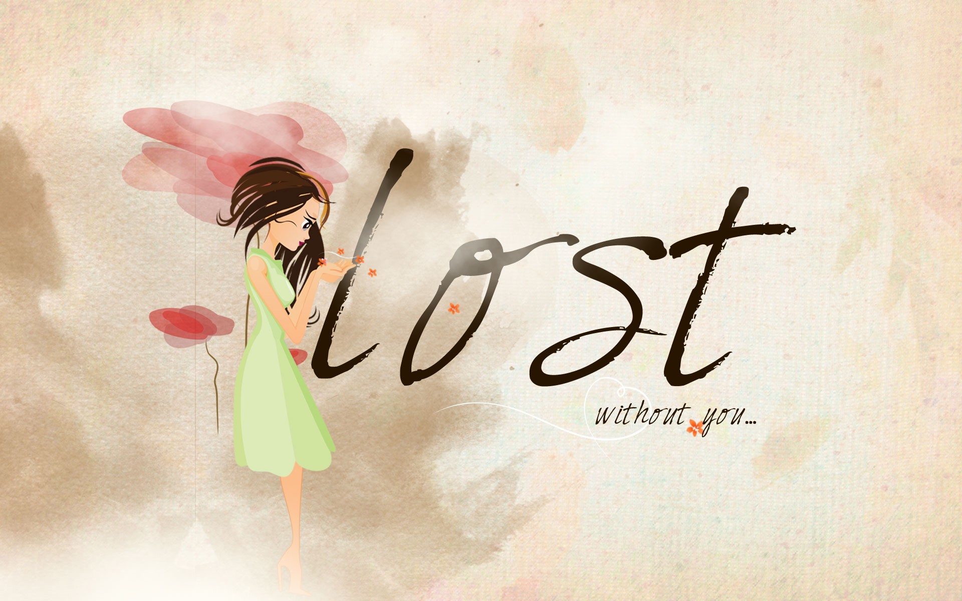 Lost Without You Love Quote Mobile Desktop Free Hd Wallpaper