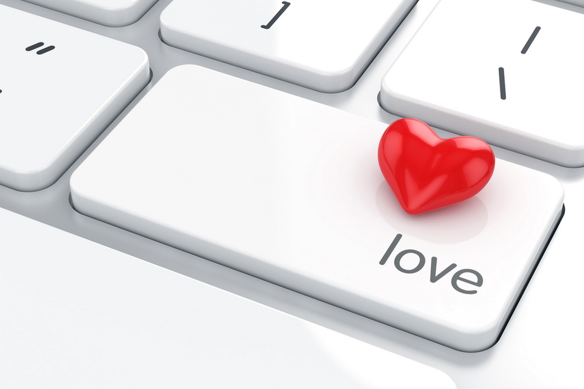 Red Heart Love On The Keyboard Hd Images